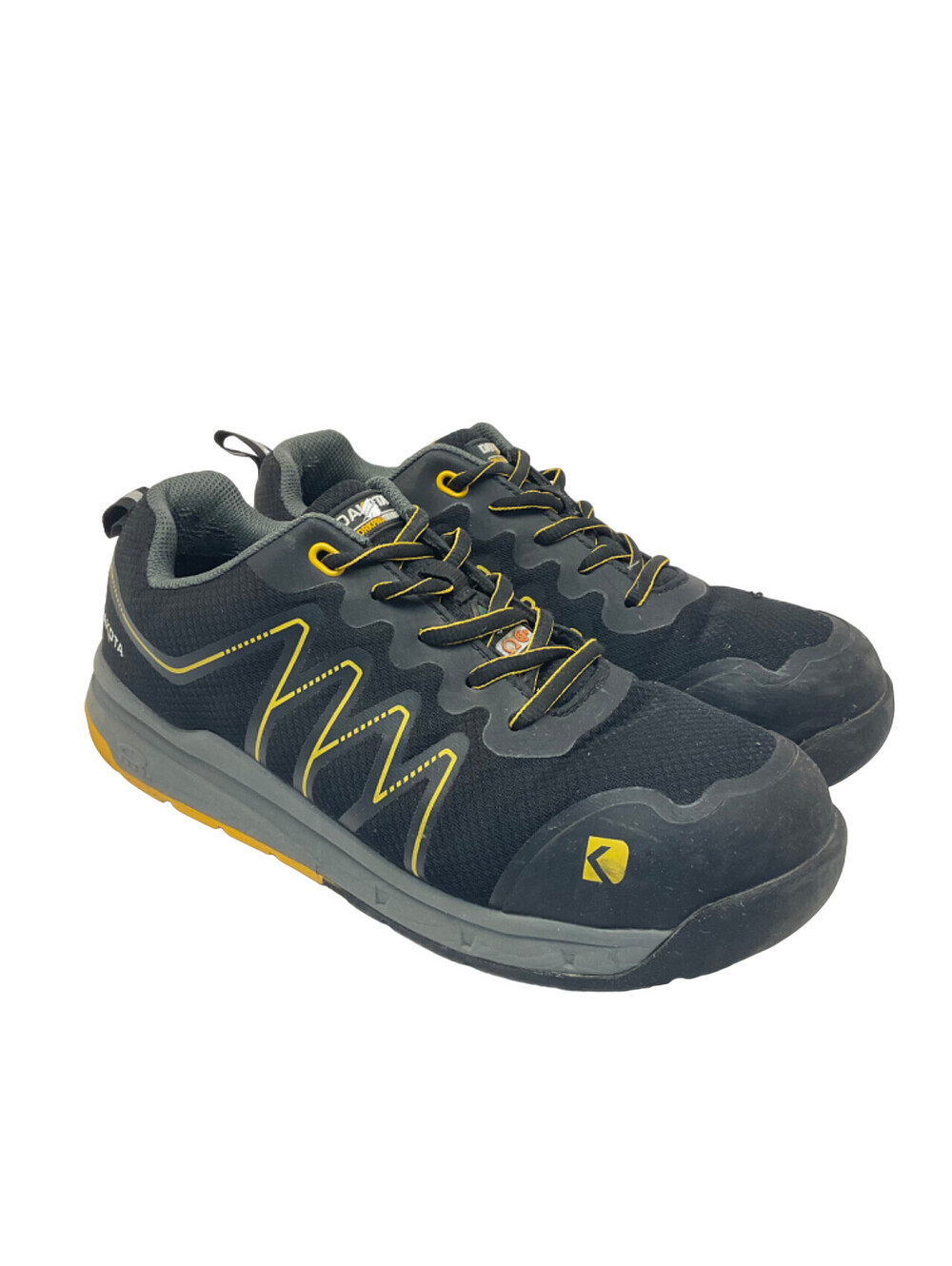 Dakota Men's 3621 Steel Toe Steel Plate Athletic Safety Shoes Black/Yellow 9M